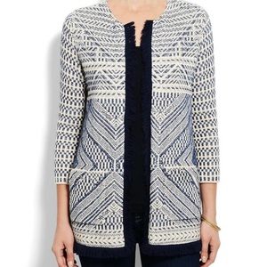 Lucky Brand Fringe Sweater Coat